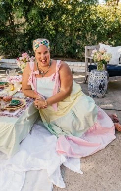 Show Me Your Mumu Sabrina Maxi Dress ~ Mixed Easter Stripe -Fashion Womens Discount Store DSC 8447