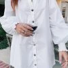 Show Me Your Mumu Allure Shirt Dress ~ White Poplin