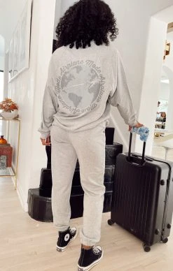 Show Me Your Mumu Boyfriend Sweatshirt ~ Airplane Mode Graphic -Fashion Womens Discount Store IMG 00532