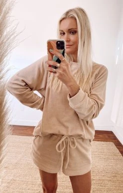 Show Me Your Mumu Sittin Around Set ~ Tan Terry -Fashion Womens Discount Store IMG 0787