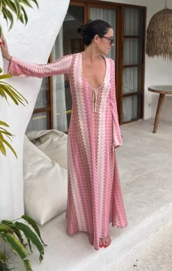 Show Me Your Mumu Vacay Coverup ~ Pink Groovy Knit -Fashion Womens Discount Store IMG 2152