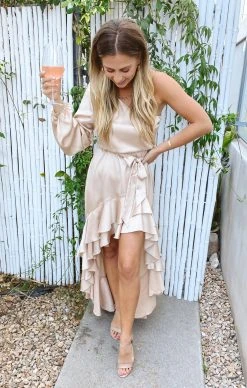 Show Me Your Mumu Stunner Maxi Dress ~ Champagne Luxe Satin -Fashion Womens Discount Store IMG 2248