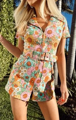 Show Me Your Mumu Outlaw Romper ~ Flower Market Denim