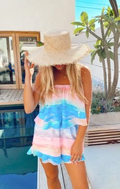 Show Me Your Mumu Thelma Ruffle Romper ~ MUmaid Waves -Fashion Womens Discount Store IMG 2799