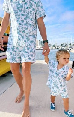 Show Me Your Mumu Little Grom Trunks ~ Blue Lagoon Palm