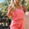 Show Me Your Mumu Tara Crop Top ~ Flamingo Pink Linen 2 Show Me Your Mumu Tara Crop Top ~ Flamingo Pink Linen -Fashion Womens Discount Store IMG 9644