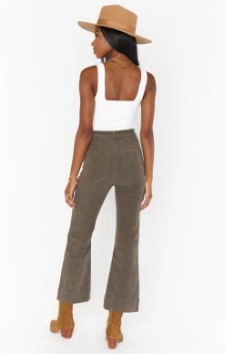 Show Me Your Mumu Cropped Farrah Trouser ~ Evergreen Corduroy 7 Show Me Your Mumu Cropped Farrah Trouser ~ Evergreen Corduroy -Fashion Womens Discount Store MDF1 406 EC35 03