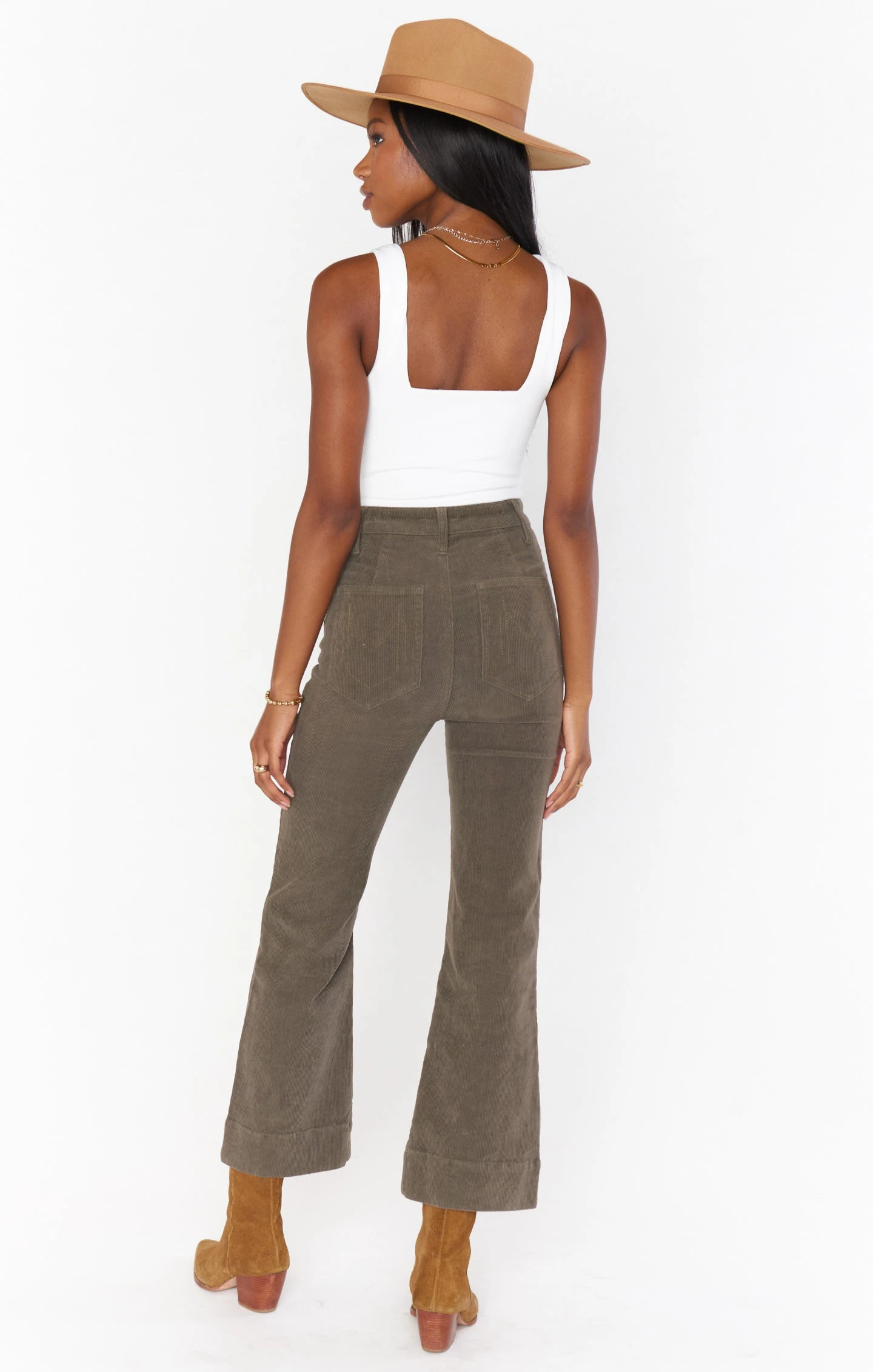 Show Me Your Mumu Cropped Farrah Trouser ~ Evergreen Corduroy 5 Show Me Your Mumu Cropped Farrah Trouser ~ Evergreen Corduroy - Image 3