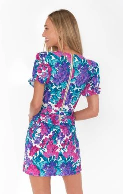 Show Me Your Mumu Zia Mini Dress ~ Magenta Blooms Denim -Fashion Womens Discount Store MDF3 729 MB15 08