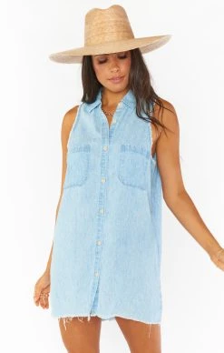 Show Me Your Mumu Vicki Shirt Dress ~ Light Rain