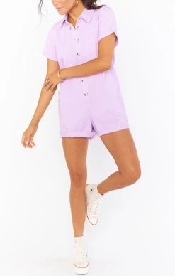 Show Me Your Mumu Range Romper ~ Bright Lilac
