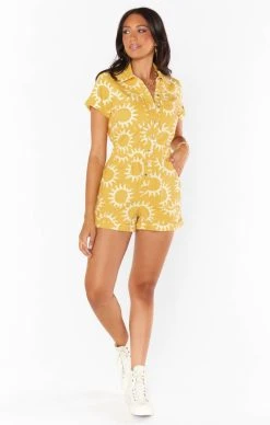 Show Me Your Mumu Cannon Romper ~ Paradise Sun Denim -Fashion Womens Discount Store MDM3 675 PS32 02 fd4c1e14 8c20 4c27 8a15 52d18f34f0a3