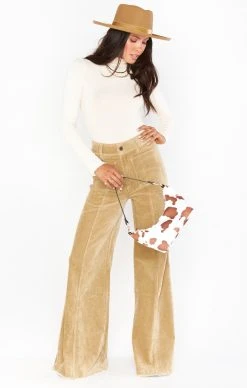 Show Me Your Mumu Ashbury Wide Leg ~ Beige Corduroy -Fashion Womens Discount Store MDR1 513 BG15 01