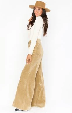 Show Me Your Mumu Ashbury Wide Leg ~ Beige Corduroy -Fashion Womens Discount Store MDR1 513 BG15 01 2