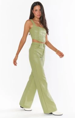Show Me Your Mumu Tribeca Trouser ~ Sage Faux Leather 11 Show Me Your Mumu Tribeca Trouser ~ Sage Faux Leather -Fashion Womens Discount Store MDR1 601 SL07 03
