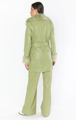 Show Me Your Mumu Penny Lane Coat ~ Sage Faux Leather 9 Show Me Your Mumu Penny Lane Coat ~ Sage Faux Leather -Fashion Womens Discount Store MDR2 600 SG52 03