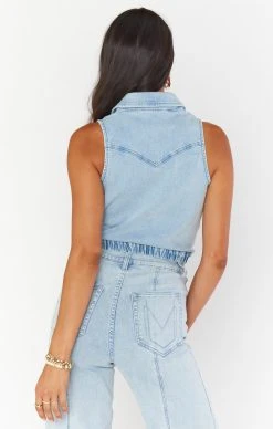 Show Me Your Mumu Union Top ~ Glacier Blue -Fashion Womens Discount Store MDS2 527 SC09 01