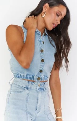 Show Me Your Mumu Union Top ~ Glacier Blue -Fashion Womens Discount Store MDS2 527 SC09 01 1