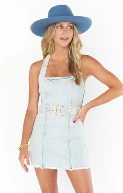 Show Me Your Mumu Duncan Halter Dress ~ Blue Jay -Fashion Womens Discount Store MDS3 618 BJ14 02