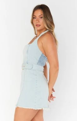 Show Me Your Mumu Duncan Halter Dress ~ Blue Jay -Fashion Womens Discount Store MDS3 618 BJ14 07