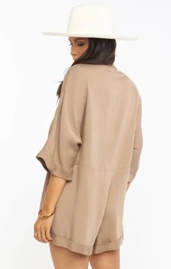 Show Me Your Mumu Horton Romper ~ Khaki -Fashion Womens Discount Store MF0 358 DL52 03