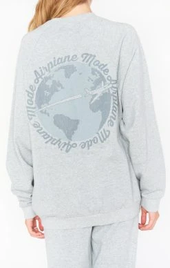 Show Me Your Mumu Boyfriend Sweatshirt ~ Airplane Mode Graphic -Fashion Womens Discount Store MF1 4671 AM05 01 3