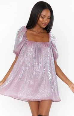 Show Me Your Mumu Flora Mini Dress ~ Lilac Cheetah Organza