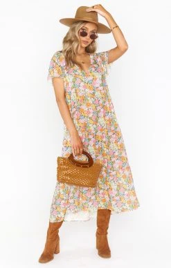 Show Me Your Mumu Cia Midi Dress ~ Wild Flora -Fashion Womens Discount Store MF1 4815 DA09 04