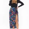 Show Me Your Mumu Wrap Me Up Skirt ~ Mosaic Magic Luxe Satin -Fashion Womens Discount Store MF2 4667 BX62 01