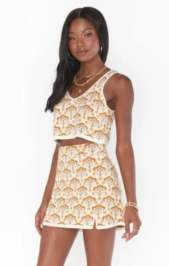 Show Me Your Mumu Tate Tank ~ Honey Wallflower Knit -Fashion Womens Discount Store MF2 4768 HW06 03