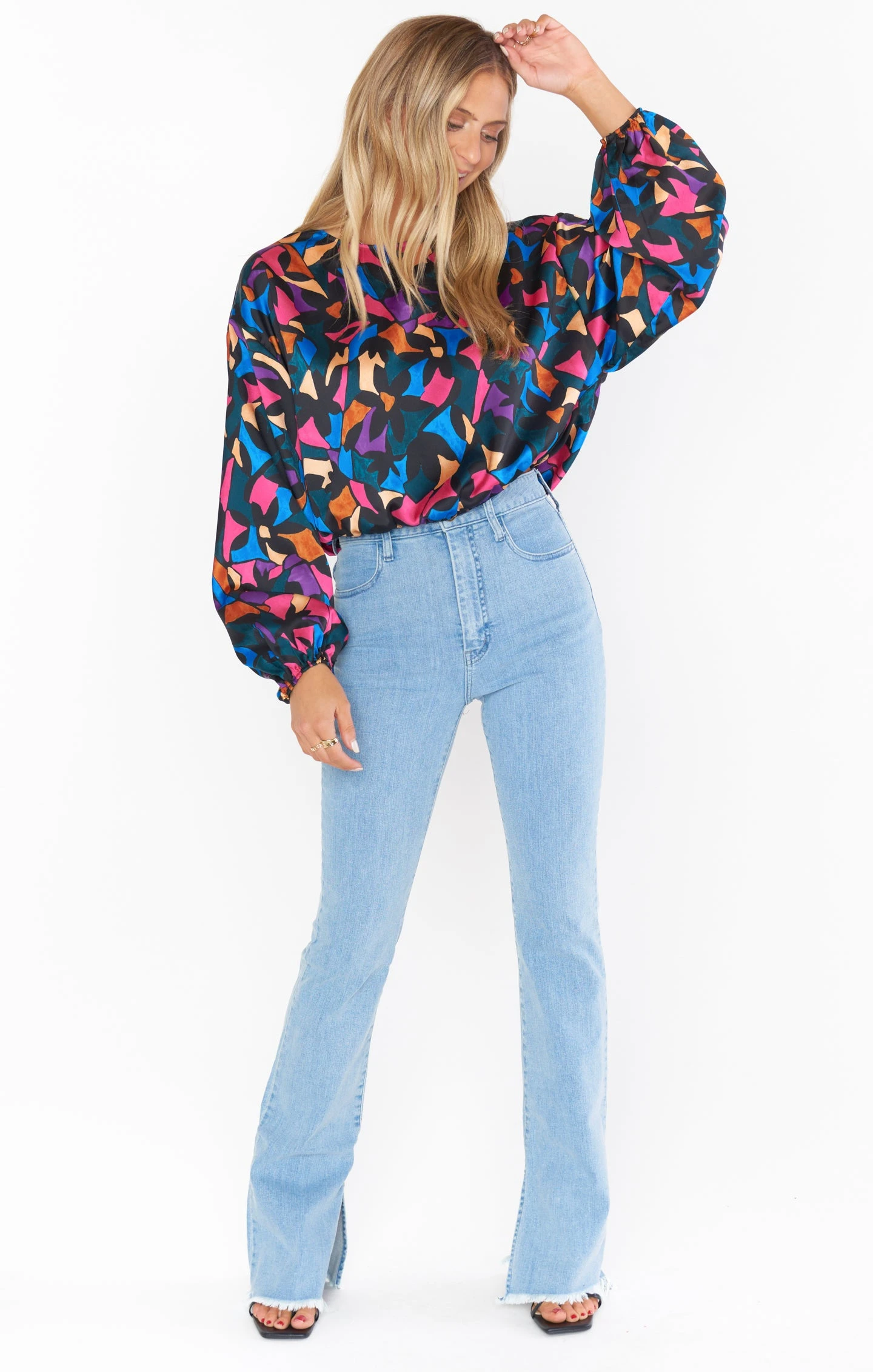 Show Me Your Mumu Good Times Top ~ Mosaic Magic Luxe Satin 6 Show Me Your Mumu Good Times Top ~ Mosaic Magic Luxe Satin - Image 4