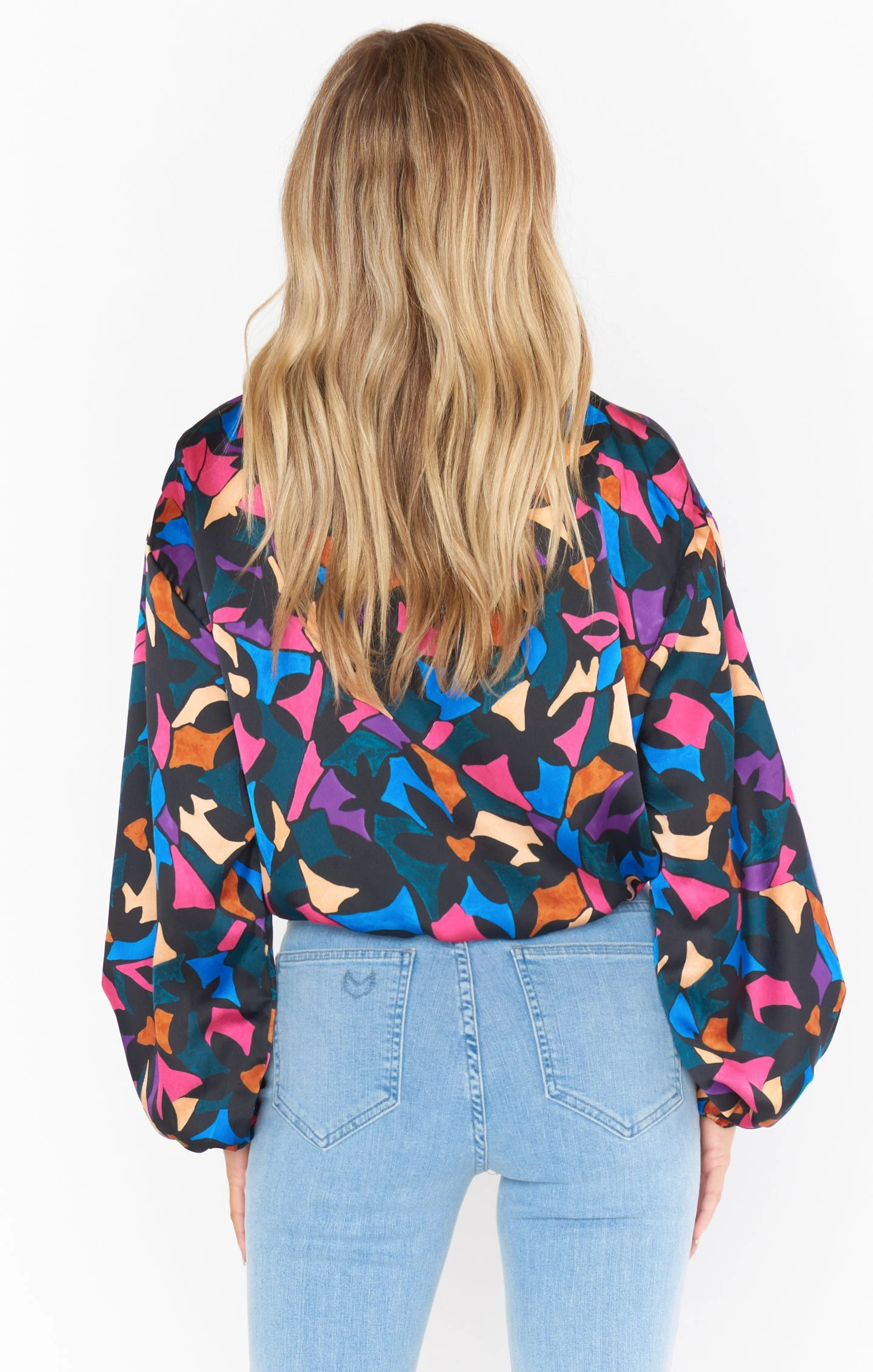 Show Me Your Mumu Good Times Top ~ Mosaic Magic Luxe Satin 5 Show Me Your Mumu Good Times Top ~ Mosaic Magic Luxe Satin - Image 3