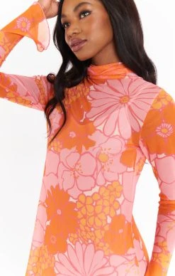 Show Me Your Mumu Daphne Turtleneck Dress ~ Retro Garden Mesh -Fashion Womens Discount Store MF2 5325 FB88 01 4