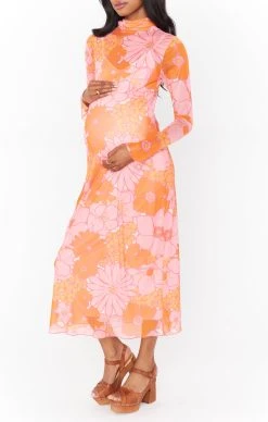 Show Me Your Mumu Daphne Turtleneck Dress ~ Retro Garden Mesh -Fashion Womens Discount Store MF2 5325 FB88 01 5