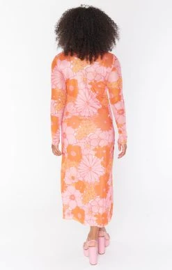 Show Me Your Mumu Daphne Turtleneck Dress ~ Retro Garden Mesh -Fashion Womens Discount Store MF2 5325 FB88 04