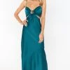 Show Me Your Mumu Codie Cut Out Dress ~ Jade Luxe Satin -Fashion Womens Discount Store MF2 5327 JA62 01