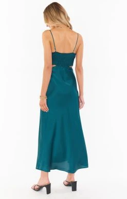 Show Me Your Mumu Codie Cut Out Dress ~ Jade Luxe Satin -Fashion Womens Discount Store MF2 5327 JA62 01 3