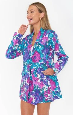 Show Me Your Mumu Ezra Blazer ~ Magenta Blooms -Fashion Womens Discount Store MF3 5244 BM13 06