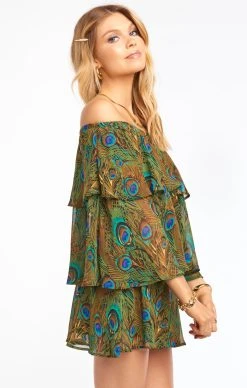 Show Me Your Mumu Triple Decker Romper ~ Original Peacock -Fashion Womens Discount Store MF8 1221 OP18 02