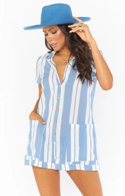 Show Me Your Mumu Yvette Romper ~ Sailboat Stripe