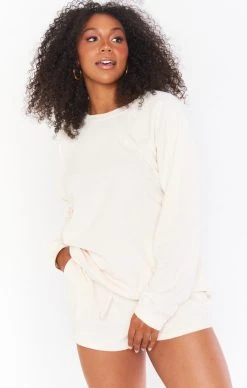 Show Me Your Mumu Sittin Around Set ~ Cream Terry