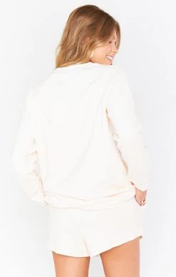 Show Me Your Mumu Sittin Around Set ~ Cream Terry -Fashion Womens Discount Store MM1 4215 CR21 03