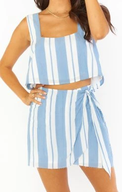 Show Me Your Mumu Tara Crop Top ~ Sailboat Stripe -Fashion Womens Discount Store MM1 4672 WB08 01