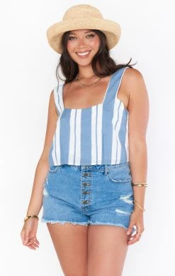Show Me Your Mumu Tara Crop Top ~ Sailboat Stripe -Fashion Womens Discount Store MM1 4672 WB08 01 1