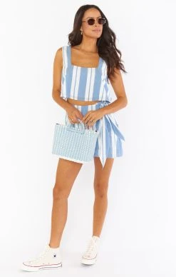 Show Me Your Mumu Iva Wrap Skirt ~ Sailboat Stripe -Fashion Womens Discount Store MM1 4672 WB08 05