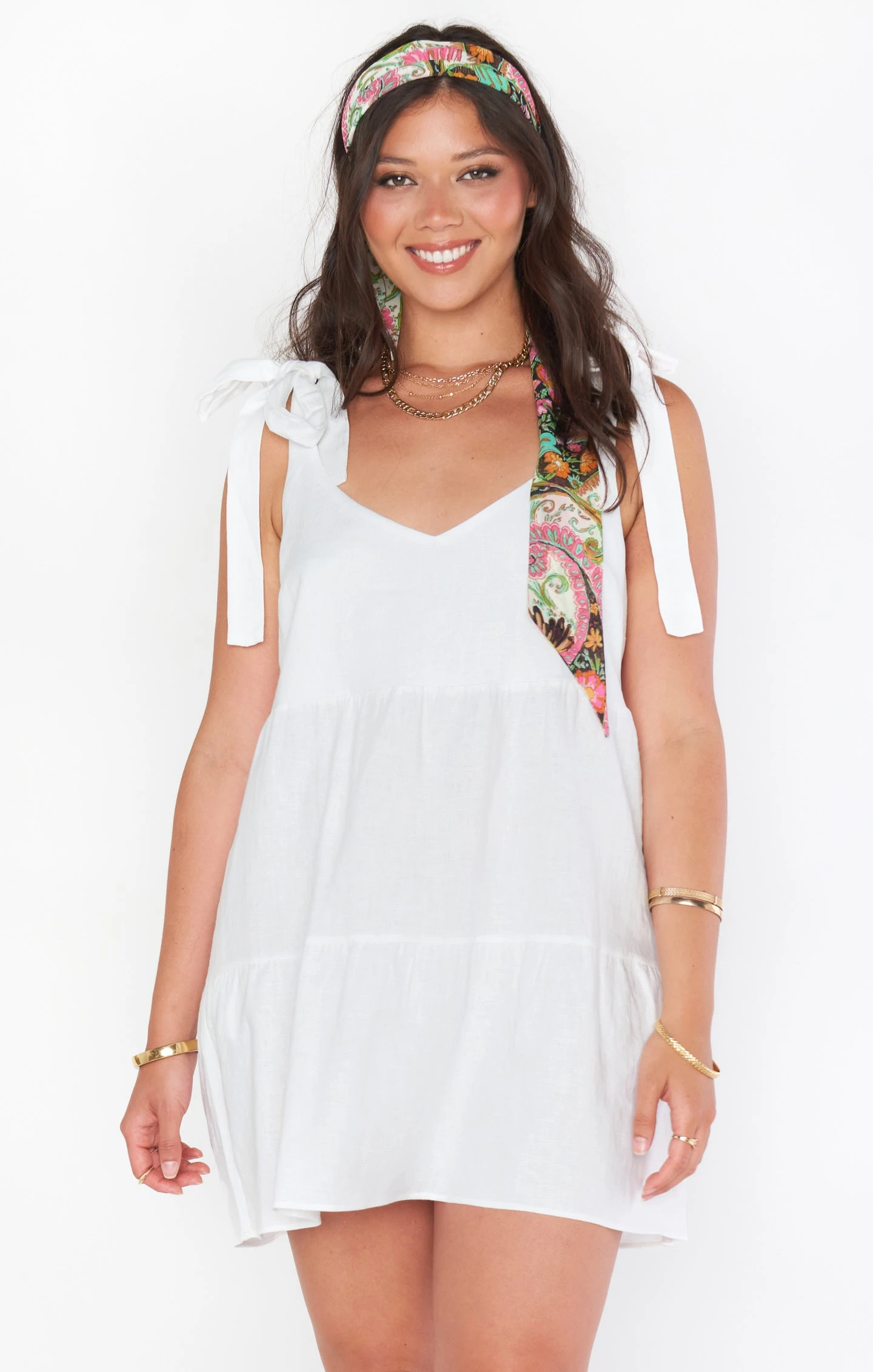 Show Me Your Mumu Emme Tie Dress ~ White Linen 4 Show Me Your Mumu Emme Tie Dress ~ White Linen - Image 2