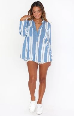 Show Me Your Mumu Stayton Tunic ~ Sailboat Stripe -Fashion Womens Discount Store MM1 4783 WB08 01 1