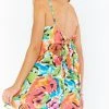 Show Me Your Mumu Lauren Tie Mini Dress ~ Mimosa Blooms -Fashion Womens Discount Store MM1 4784 QB04 03