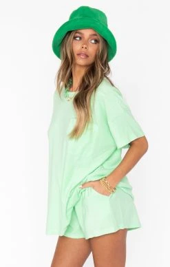Show Me Your Mumu Easy Livin Set ~ Green Melon Terry -Fashion Womens Discount Store MM1 4840 MT25 01 1 07c64119 1c2f 45d7 8994 603239cc5984