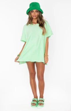 Show Me Your Mumu Easy Livin Set ~ Green Melon Terry -Fashion Womens Discount Store MM1 4840 MT25 01 4